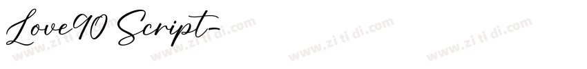 Love90 Script字体转换 Love90 Script字体转换